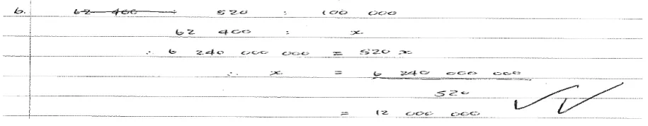 Figure 5: A student solution to question 5b 
