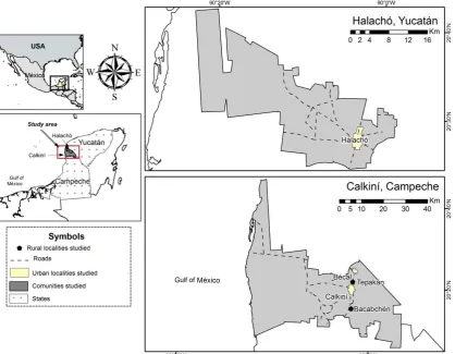 Figure 1: Location map of the communities studied  