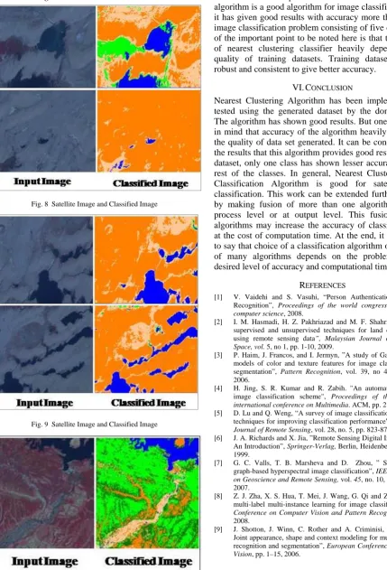 Fig. 8  Satellite Image and Classified Image 