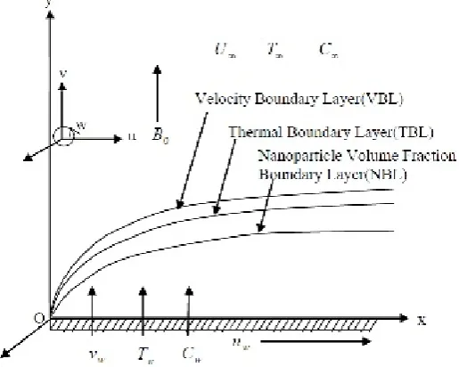 Figure 1: Physical model and coordinate system. 