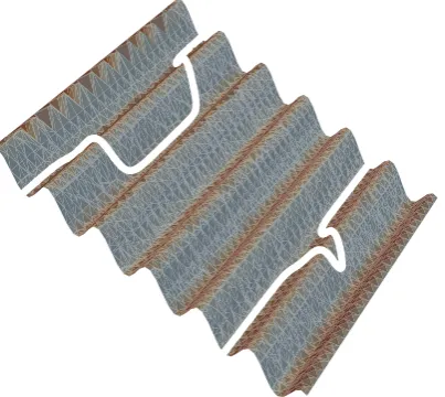 Figure 1. (Schematic, not to scale) Two saddle point configurations for different applied forces