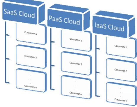 Fig. 1 Cloud computing multi tenant model 
