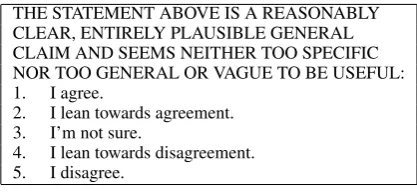 Figure 2: Instructions for scaled judging.