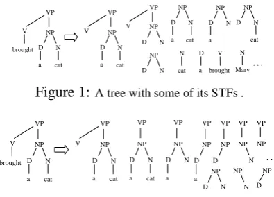 Figure 1: A tree with some of its STFs .