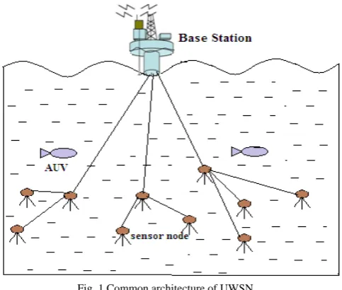 Fig. 1 Common architecture of UWSN  
