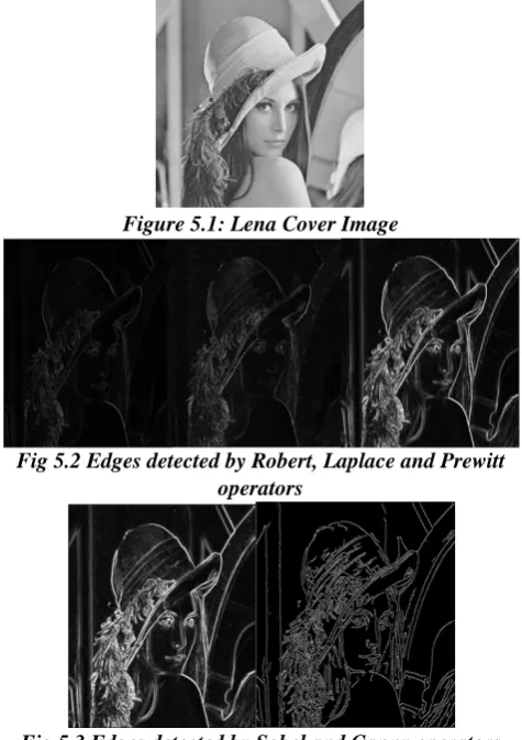 Fig 5.3 Edges detected by Sobel and Canny operators 