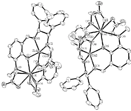 Figure 12 depicts structure of LuCudiffrent two types of molecules in an asymmetirc unitCu(II) ion affords a 4-coordinated compressed tetrahedral geometry, and Lu(III) ion affords  9- and 10-coordinated envitonments with distorted square pyramidal towards 