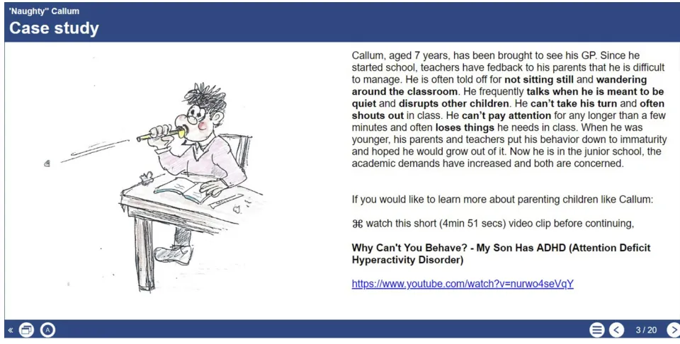 Figure 2 ADHD resource Slide 3 showing use of Mayer’s multimedia principle.
