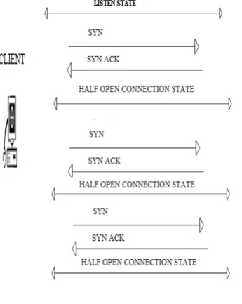 Figure 4 identifying the presence of SYN Flood attack 