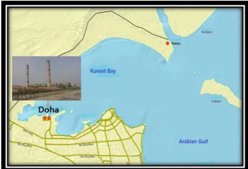Figure 1. Map of Kuwait with sampling station (Doha village) indicated. 