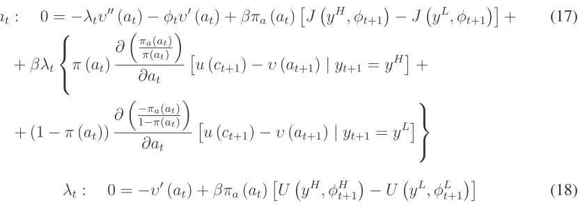 Figure 2 plots the parameterized policy functions for transfers, the continuation value of
