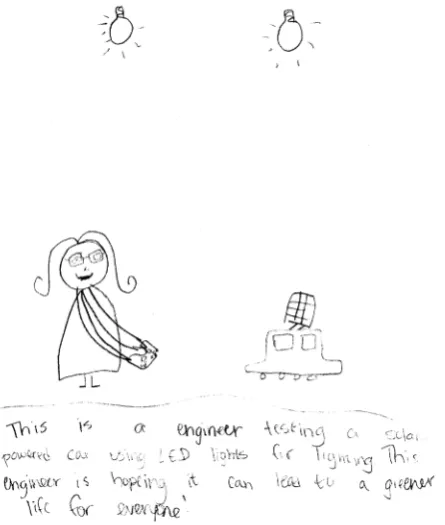 Figure 6. DAET post-test image drawn by the same girl who drew the male engineer image in Figure 5
