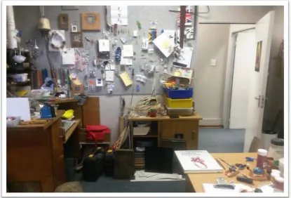 Figure 4: A collection of design reference materials on my office wall 