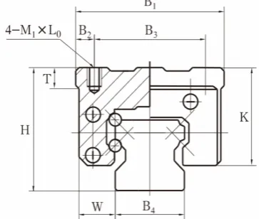 Figure 4 is shown the general structure of linear guide pair. It consists of ball slide, end cap, side seal (end seal), grease fitting, return guide, balls and rail