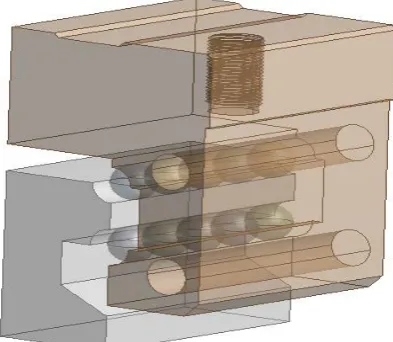 Figure 5. 3D Model of whole linear guide pair.  