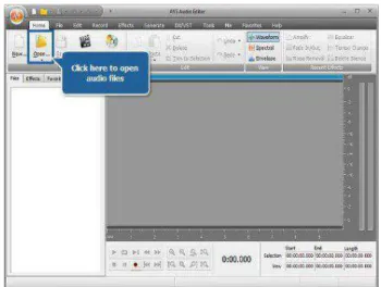 Fig. 2: To open an audio file 