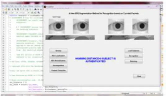 Fig. 6: Authenticated Responses for Iris Segmentation and Recognition System for Human Recognition System