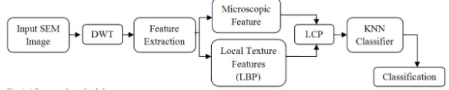 Figure 1.1 shows the proposed defect classification methodology. Initially DWT is applied to the input image  to  analyze  the  defects  at  multi  scale  level  and  the  resultant  sub-images  are  calculated  for  Local  Configuration  Pattern  value