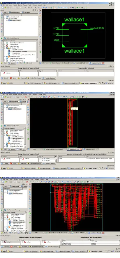 Figure 18: Wallace tree multiplier and GCD processor implementation using Verilog  