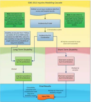 Figure 1Flowchart of Global Burden of Disease Injury years lived with disability (YLD) estimation.