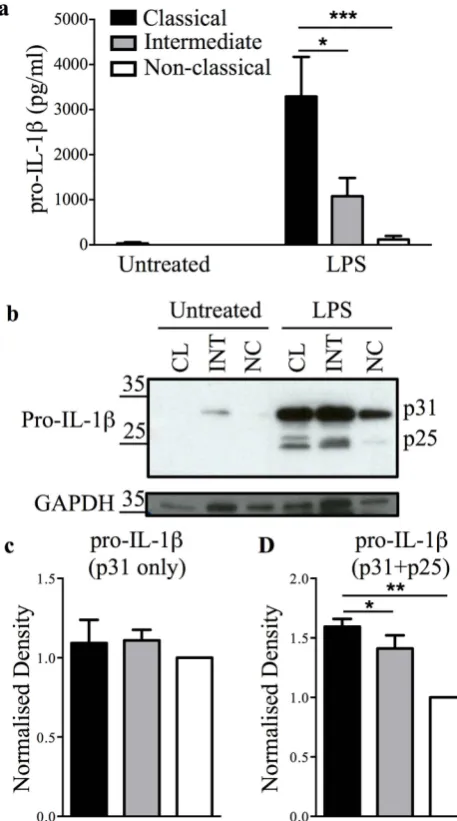 Figure 3. comparison test (**lysates of monocyte subsets treated as described in (are shown in Supplementary Fig. 3