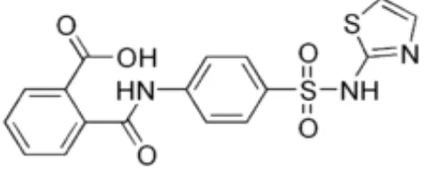 Figure 1: ylamino)sulfonyl]phenyl}amino)carbonyl]benzoic (phthalylsulfathiazole) Structure of 2-[({4-[(1,3-thiazol-2-acid  
