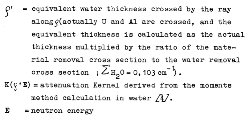 Table I refers to a measuring point on the axis of a 