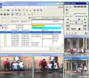 Figure 3. The INTERACT Interface with multiple video streams in one coding session 