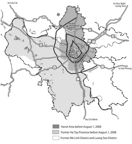 Figure 1: The Transborder Agglomeration of Hanoi 
