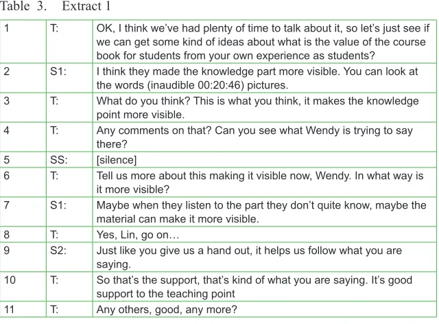 Table 3. Extract 1