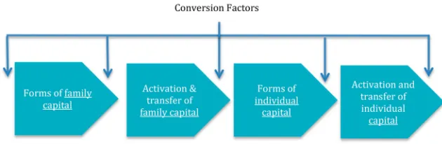 Figure 4.Model of conversion factors and intergenerational capital transfer.