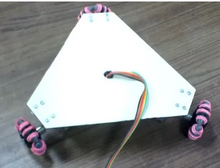 Figure 2.1: Three wheeled omni-directional robot 