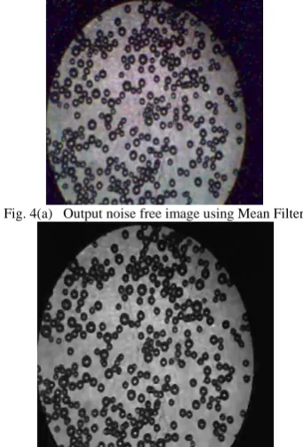 Fig. 4   Input  Noisy Image of Membrane filter  The output noise free image from both the filters is shown 