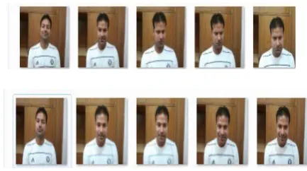 Figure 3.1 Samples of the database used for training the recognition system. 
