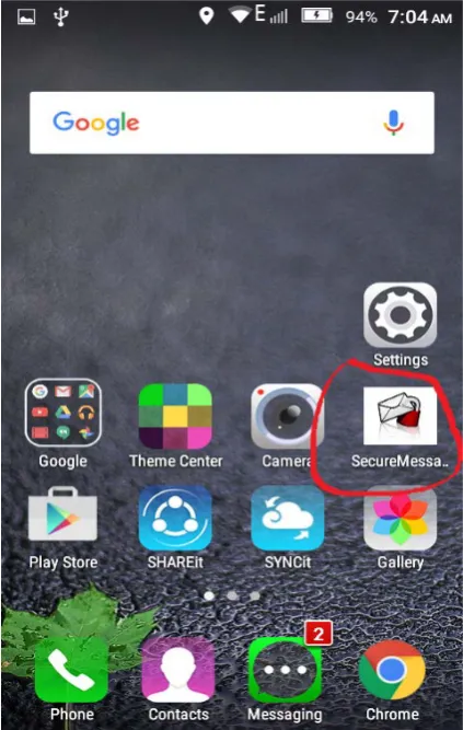 Fig 8: Front Page of app  