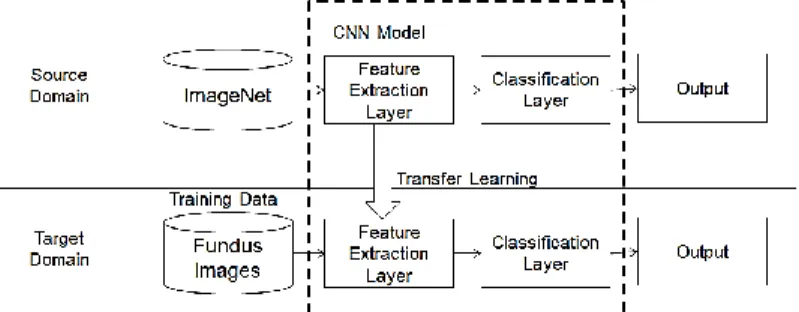 Figure 3. The proposed framework of transfer learning for fundus image classification 