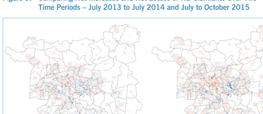 Figure 9:   Comparing Net Increases and Net Losses of HB Claimants Over Two 