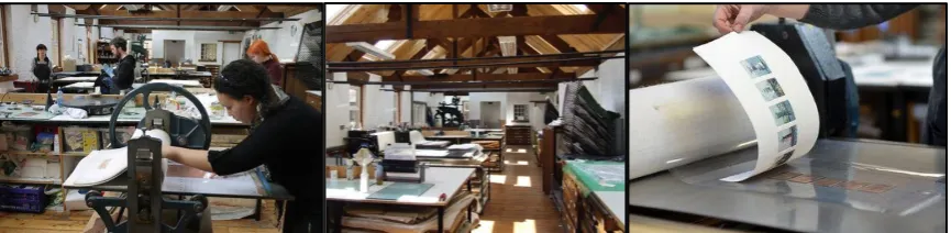 Figure 4: A flavour of the work that takes place in the Graphic Studio Dublin  