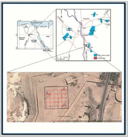 Figure 4: Location map of the near surface geophysical techniques surveys. 