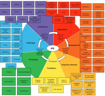 Figure 1 iterative “color wheel” concept map for interprofessional education (iPE).