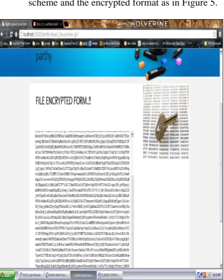 Figure 5: Encrypted file using the IBSDDS scheme 
