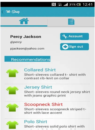 Fig. 17 Out of Stock Item  (MOBILE APPLICATION) 