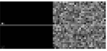 Figure 5:  Application of the encryption/decryption algorithm to the image Road: (a) Plane image; (b) Encrypted image using key zxcvbnmlkjhgfdsa1234567890!@#$%x; (c) Decrypted image using same key of encryption; (d) Decrypted image using wrong key zxcvbnml