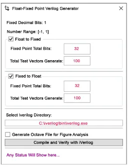 Figure 3. Fixed-to-floating point conversion GUI. 
