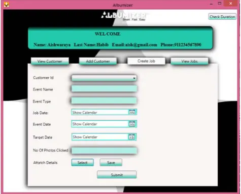 Fig 1: Desktop application 