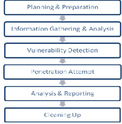 Fig. 2: Penetration testing process by (Wai, T.C., 2002). 