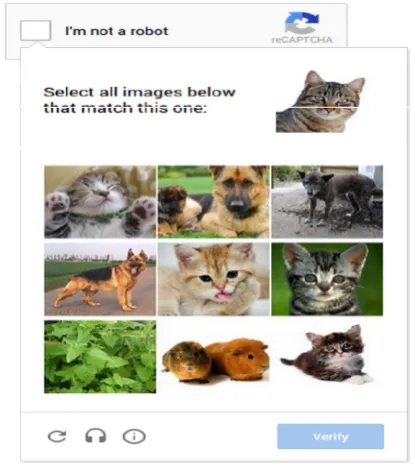 Figure 4.3. reCaptcha with Image Captcha 