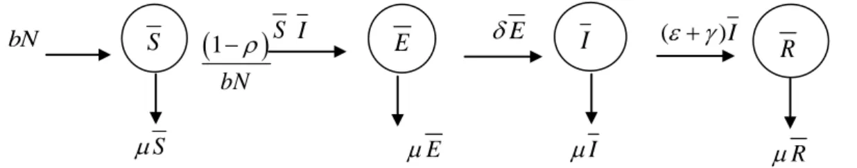 Fig. 1: Flow chart of the dynamical transmission of Conjunctivitis. 
