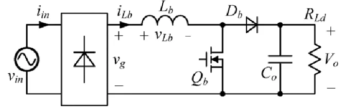Figure 1.6 Sample Circuit of Boost Converter 