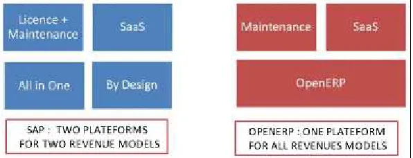 Figure 1. Platform comparison between SAP and OpenErp 